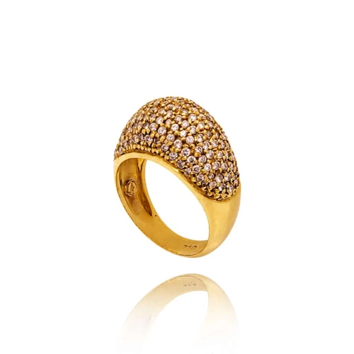 Anel Ouro 18K E Diamantes