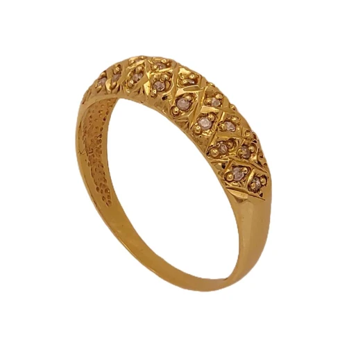 Anel Ouro 18K E Diamantes