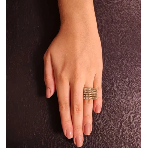 Anel Ouro 18K E Diamantes
