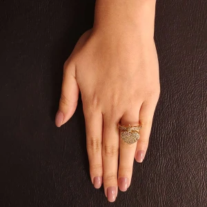 Anel Ouro 18K E Diamantes