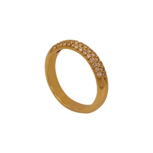 Anel Ouro 18K E Diamantes