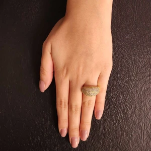 Anel Ouro 18K E Diamantes