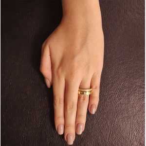 Anel Ouro 18K E Diamantes