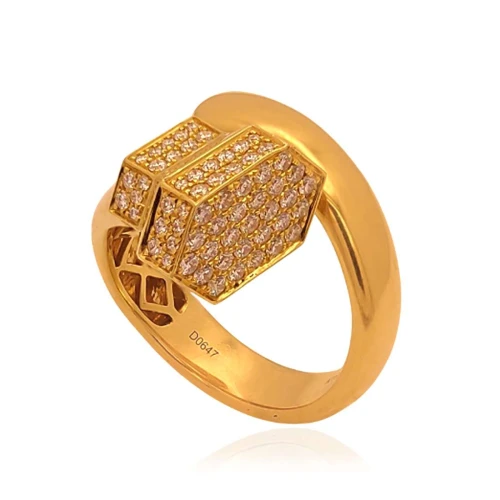 Anel Ouro 18K E Diamantes