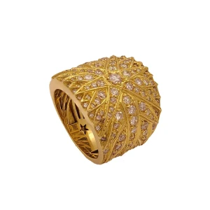 Anel Ouro 18K E Diamantes