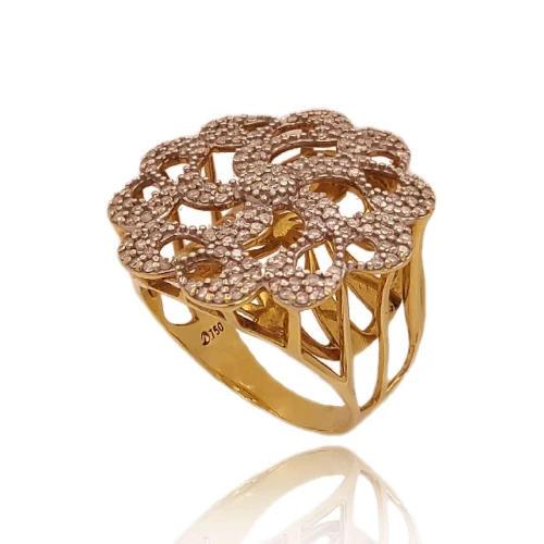 Anel Ouro 18K E Diamantes