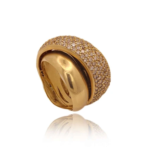 Anel Ouro 18K E Diamantes