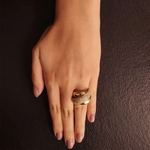 Anel Ouro 18K E Diamantes