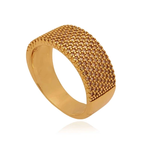 Anel Ouro 18K E Diamantes