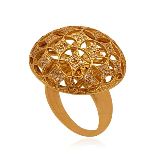 Anel Ouro 18K E Diamantes