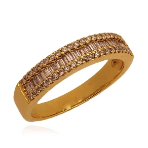 Anel Ouro 18K E Diamantes