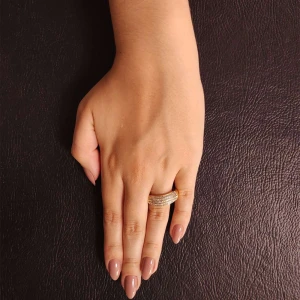 Anel Ouro 18K E Diamantes