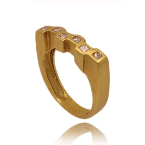 Anel Ouro 18K E Diamantes