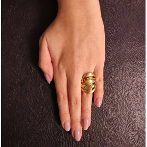 Anel Ouro 18K E Diamantes