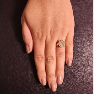Anel Ouro 18K E Diamantes