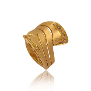 Anel Ouro 18K E Diamantes