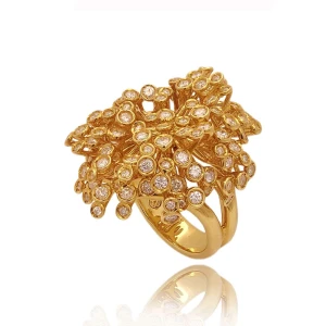 Anel Ouro 18K E Diamantes