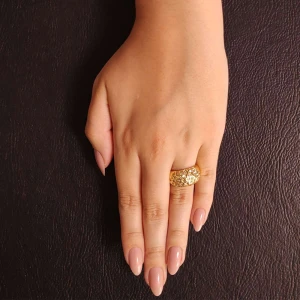 Anel Ouro 18K E Diamantes Anel Ouro 18K E Diamantes