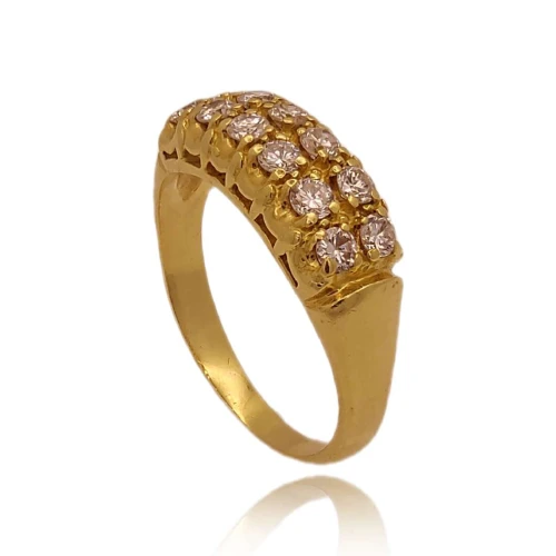 Anel Ouro 18K E Diamantes