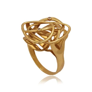 Anel Ouro 18K E Diamantes