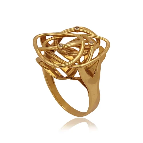 Anel Ouro 18K E Diamantes