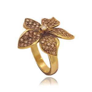 Anel Ouro 18K E Diamantes