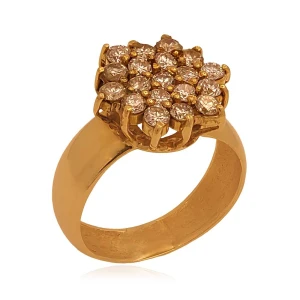 Anel Ouro 18K E Diamantes