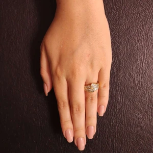 Anel Ouro 18K E Diamantes