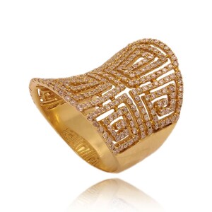 Anel Ouro 18K E Diamantes Anel Ouro 18K E Diamantes