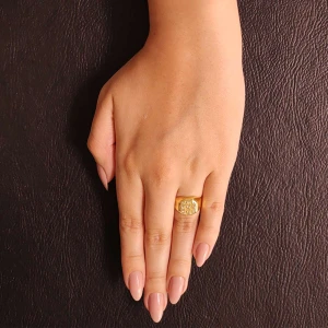 Anel Ouro 18K E Diamantes