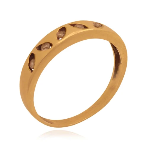 Anel Ouro 18K E Diamantes