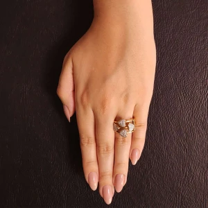 Anel Ouro 18K E Diamantes