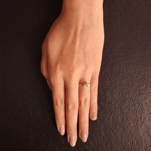 Anel Ouro 18K E Diamantes