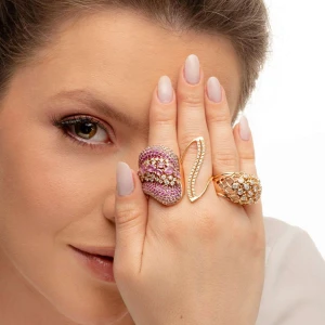 Anel Ouro 18K E Diamantes