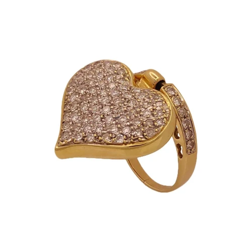 Anel Ouro 18K E Diamantes