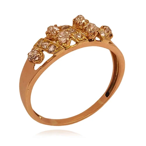 Anel Ouro 18K E Diamantes