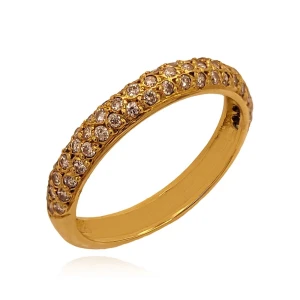 Anel Ouro 18K E Diamantes