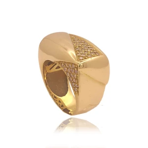 Anel Ouro 18K E Diamantes