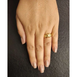 Anel Ouro 18K E Diamantes