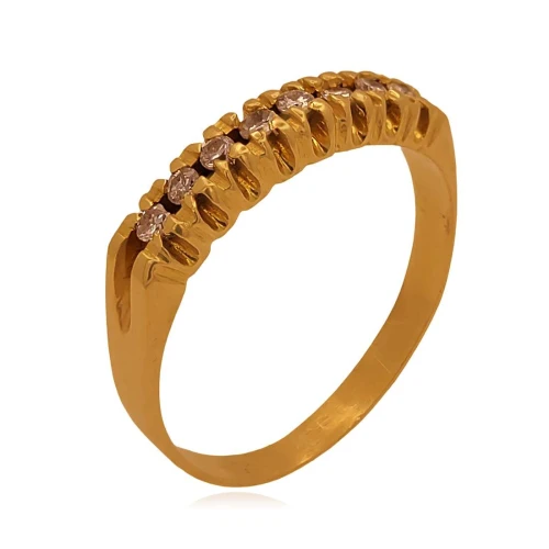 Anel Ouro 18K E Diamantes