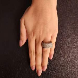 Anel Ouro 18K E Diamantes