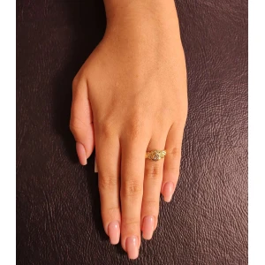 Anel Ouro 18K E Diamantes