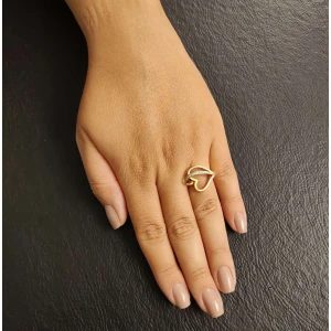 Anel Ouro 18K E Diamantes