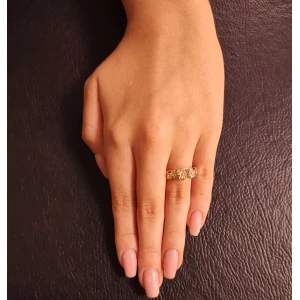 Anel Ouro 18K E Diamantes