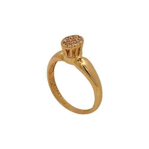 Anel Ouro 18K E Diamantes