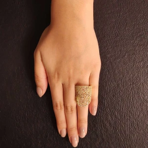 Anel Ouro 18K E Diamantes