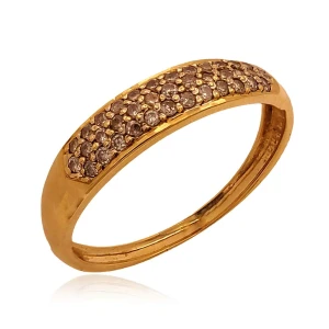 Anel Ouro 18K E Diamantes