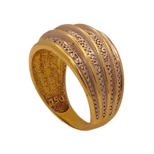 Anel Ouro 18K E Diamantes