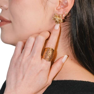 Anel Ouro 18K E Diamantes