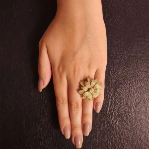 Anel Ouro 18K E Diamantes